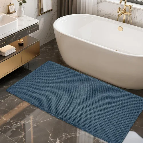 Miniatura 39 de ZALL - Tapete de baño de punto gofre beige, súper absorbente, antideslizante, color crema, 18 x 30 pulgadas, lavable a máquina, ultra suave