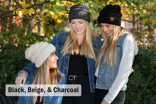 Miniatura 6 de Funky Junque Gorro holgado de punto trenzado de gran tamaño, grueso, suave, de gran