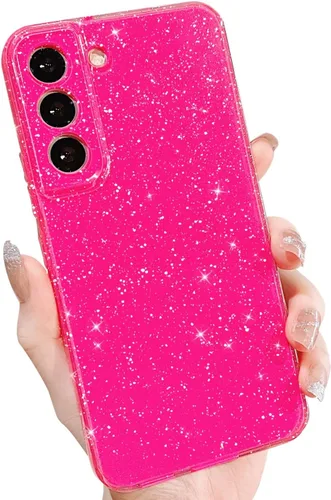 Miniatura 12 de MINSCOSE Compatible con Samsung Galaxy S22 Plus Case, Bonito Color Neón Brillante, con Purpurina Brillante Delgada Resistente a Golpes de Silicona
