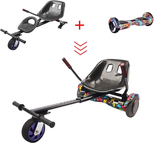 Miniatura 2 de Hoverkart - Accesorio de asiento para aeropatineta, marco ajustable de doble asiento, convierte tu scooter de equilibrio en Go Kart, se adapta a