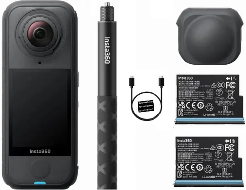 Insta360 Paquete de arranque de aire X4: cámara ligera 8K 360 de 5.82 oz, efecto invisible de selfie, lentes reemplazables, disparar primero y