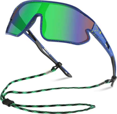 YUNBLL&KO Gafas de sol para niños, gafas de sol de béisbol para jóvenes, TR90, marco ligero, UV400, gafas de sol deportivas para ciclismo para niñas