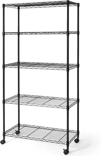 Miniatura 10 de Fencer Wire NSF - Estantería de alambre de altura ajustable de 4 niveles, organizador de almacenamiento de estanterías de garaje, estante de alambre
