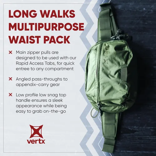 Miniatura 4 de Vertx Cangurera táctica para hombre, con cintura táctica de 2 l, para viajes, CCW, EDC