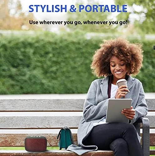 Miniatura 2 de Altavoz compatible con su Xiaomi Poco X3 Pro Diseño de tela 3W Playtime 6H Interior, Viaje al aire libre (rojo)