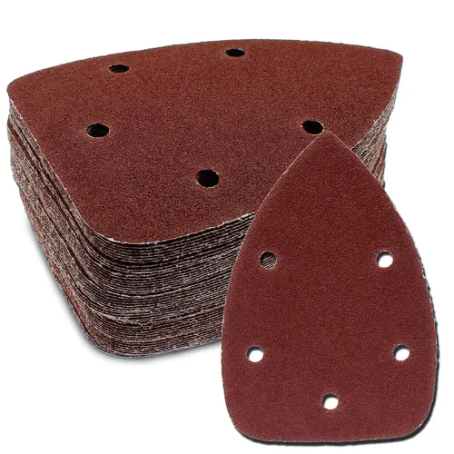 Miniatura 16 de 25 Piezas Papel de Lijado para Detalle de Ratón 40 Grano 5 Agujeros Hojas de Lijado para Ratón con Gancho y Bucle Almohadillas de Lijado para 140mm