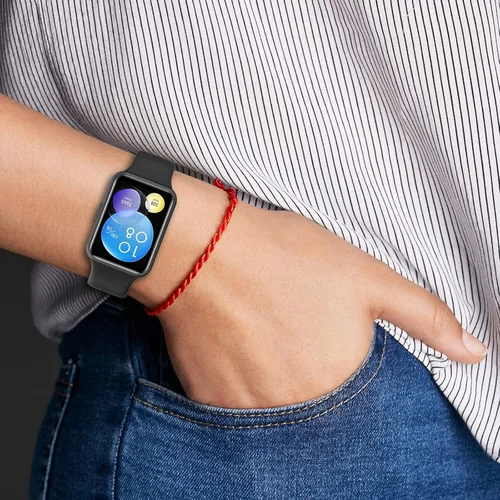 Miniatura 8 de Senter Correas de repuesto de goma suave de liberación rápida para Huawei Watch Fit 2 Smart Watch Blanco