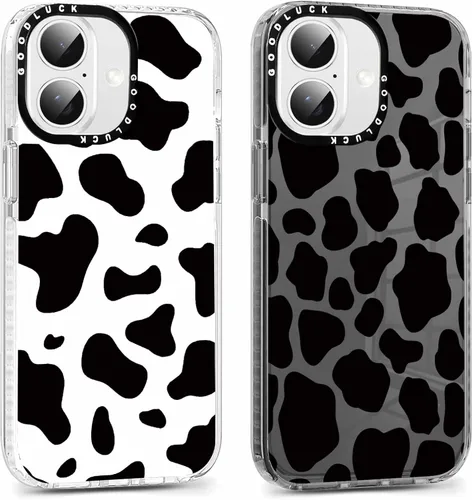 Miniatura 43 de Pack de 2 Fundas con Estampado de Guepardo para Apple iPhone 13 / iPhone 14 de 6.1 Pulgadas, Funda Transparente Linda Coquette con Patrones