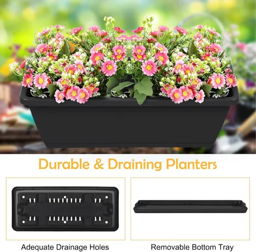 Miniatura 3 de OYEAL Cama de Jardín Elevada de 4 Niveles Jardineras Verticales para Interior y Exterior Caja de Jardinera Elevada con Patas Jardinera de Hierbas