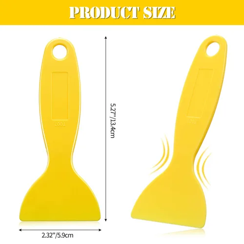 Miniatura 6 de 12 espátulas de plástico para masilla, herramienta de instalación de adhesivos para eliminar burbujas de aire, raspadores de pintura flexibles