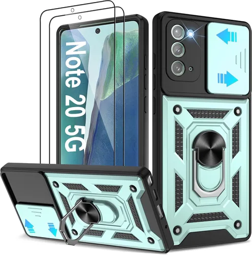Miniatura 85 de ATUMP Funda para OnePlus Nord N200 5G con protector de pantalla HD con cubierta para cámara deslizante, soporte de anillo de rotación de 360°