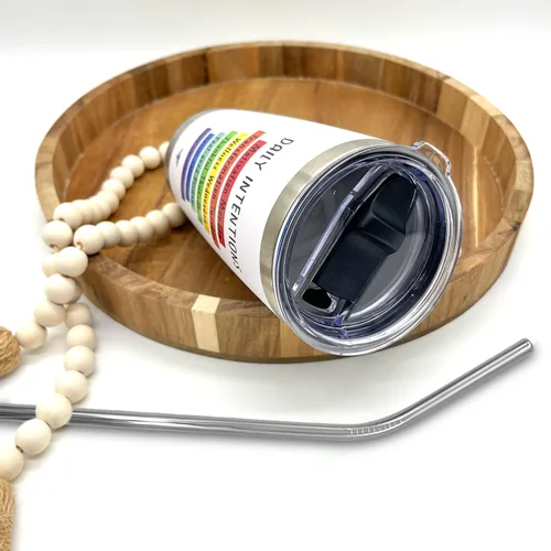 Miniatura 6 de BEEYOND Vaso de 20 onzas, taza de café de viaje con tapa deslizante y popote, taza de café de acero inoxidable a prueba de derrames