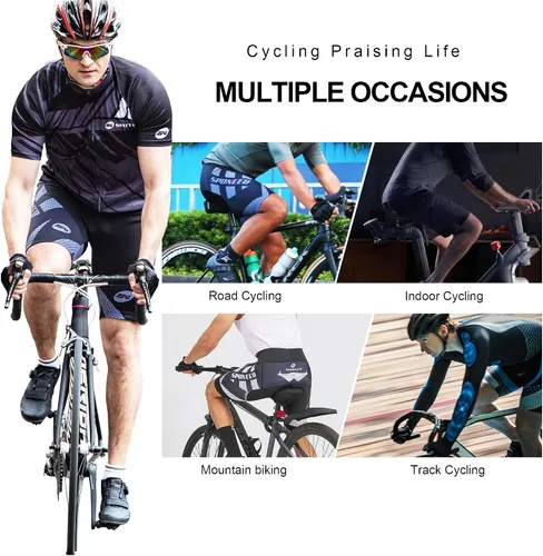 Miniatura 8 de sponeed Pantalones cortos de ciclismo para hombre, pantalones acolchados para ciclismo, ropa de ciclismo