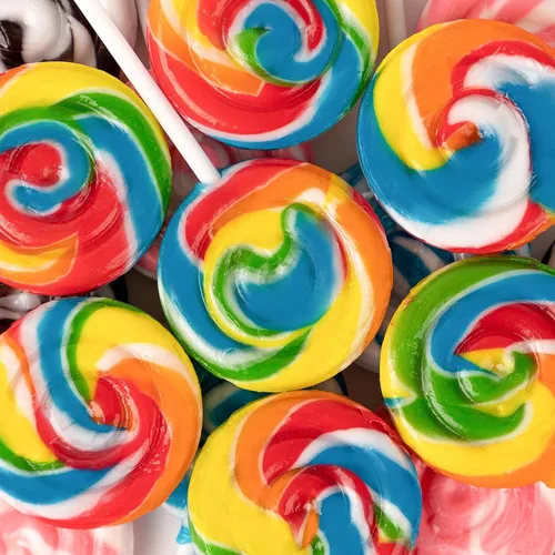 Miniatura 3 de Paletas Rainbow Swirl – 40 unidades con sabor a fruta mixta envueltas individualmente – Imagine Splash Candy Buffet & Goody Bag Treats