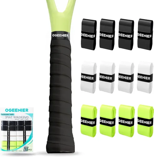 Miniatura 7 de OGEENIER Tennis Racket Grip Tape, 3, 6, 12 Pack Tennis Overgrip Tape, Absorbent and Anti-Slip, Precut Soft Racquet Wrap Grips Tape for Pickleball