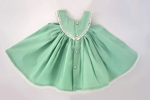 Miniatura 9 de Vestido de pana orgánico hecho a mano para bebé de 0 a 9 meses