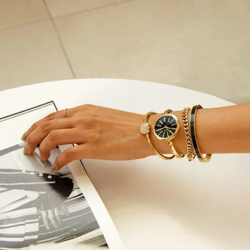 Miniatura 3 de Anne Klein, AK1470, juego de reloj y pulsera tipo esclava para mujer.