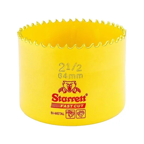 Miniatura 22 de Starrett FCH0100-G - Sierra de agujero recto de corte rápido bimetálica con dientes HSS resistentes a la abrasión, ideal para cortar metal, acero