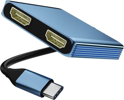 Miniatura 10 de Adaptador divisor USB C a HDMI y DisplayPort 4K a 60Hz, adaptador de monitor dual para pantalla extendida con HDMI/DisplayPort/USB3.0/100W PD carga