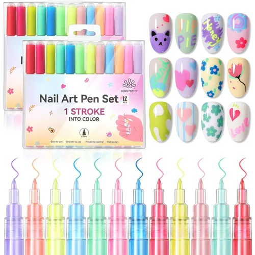 Miniatura 12 de Born Pretty Juego de placas de estampado de uñas, flores a cuadros, hojas, encaje, placas de imagen de arte de uñas de primavera a invierno, kit