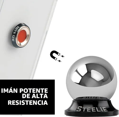 Miniatura 4 de Nite Ize Steelie - Kit de tablero original - Soporte magnético para teléfono para tablero de automóvil - Soporte de teléfono para automóvil con imán