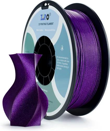 Miniatura 22 de ZIRO - Filamento para impresora 3D, 1.75mm de polilactida brillante con destellos, Serie Camaleón, efecto brillante con destellos, carrete de 1kg