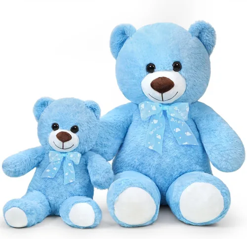 Miniatura 6 de Oso de Peluche Animal de Peluche 24'' Pequeño Oso de Peluche Juguete de Peluche Regalo para San Valentín Navidad Cumpleaños Azul