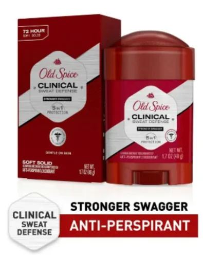 Miniatura 3 de Old Spice Clinical Sweat Defense - Desodorante antitranspirante para hombres, 72 horas, más fuerte Swagger, 1.7 onzas