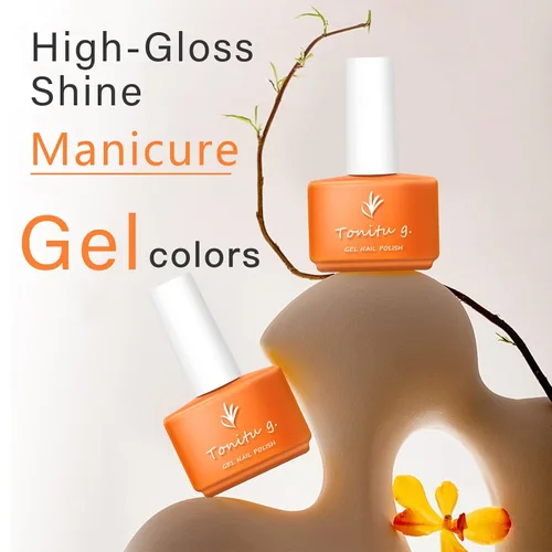 Miniatura 5 de TONITU G · Juego de 6 esmaltes de uñas de gel de gelatina, color rosa pálido, rosa pálido, rosa polvoriento, melocotón, malva, gris topo, kit