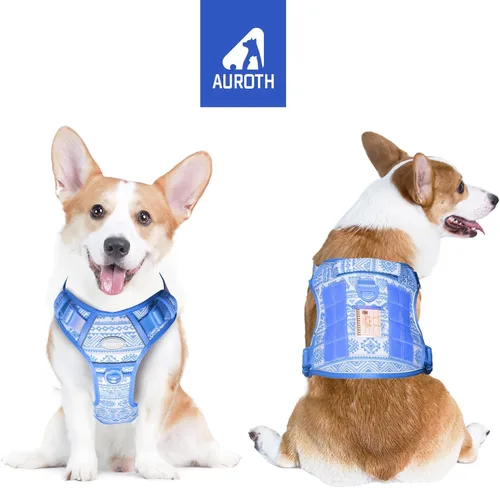 Miniatura 2 de AUROTH Arnés Táctico para Perros Grandes Sin Tirones Arnés para Mascotas Ajustable Reflectante K15 Trabajo Entrenamiento Control Fácil Chaleco
