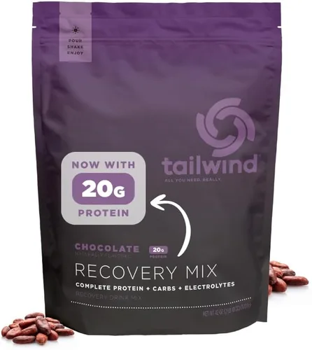 Tailwind Nutrition Recovery Mix, 20 Grams de Proteína Completa, Carbohidratos y Polvo de Electrolitos para Mezcla de Bebida Post-Entrenamiento, Sin