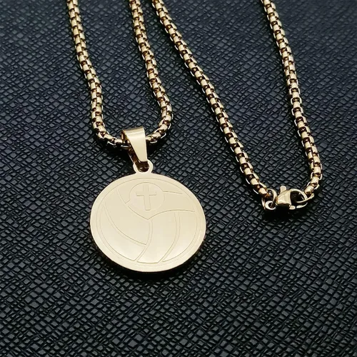 Miniatura 6 de RAMESON Lucas 413 - Collar de atletas hecho en acero inoxidable, para béisbol, fútbol, baloncesto, voleibol, equipo de entrenamiento, regalo