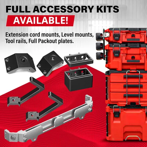 Miniatura 4 de Alpha Engineered Rieles de reemplazo roscados Packout - 10.4" (265mm) Compatibles con las cajas de herramientas de cajón Milwaukee Packout Negro