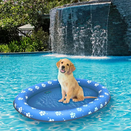 Miniatura 6 de Pet Soft Balsa flotante para perros – Flotador inflable de natación para perros para el verano (patas)