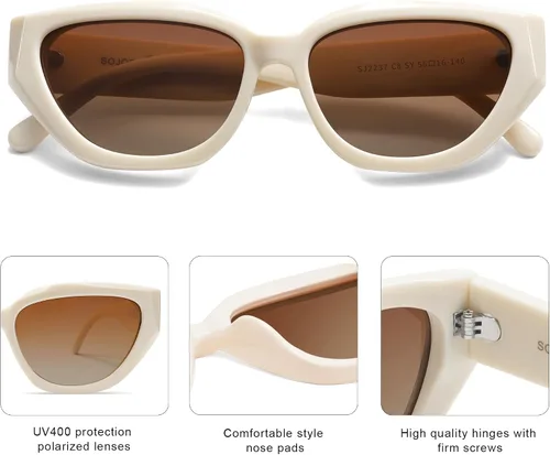 Miniatura 36 de SOJOS Gafas de sol polarizadas de ojo de gato lindo de moda para mujer Cateye SJ2237