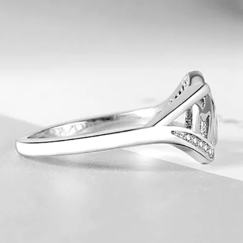 Miniatura 4 de Jude Jewelers Anillo de acero inoxidable para el día de la madre, cumpleaños, boda, graduación, festival, día festivo, Metal, Zirconia cúbica