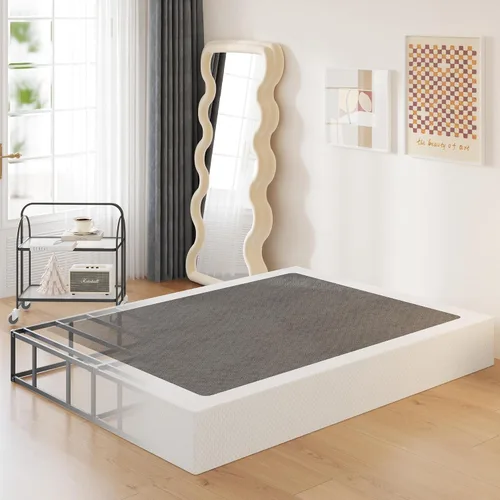 Miniatura 11 de Yicensen - Base de cama de perfil bajo con somier metálico de 1,6 pulgadas, resistente para cama individual, base de colchón robusta, fácil montaje