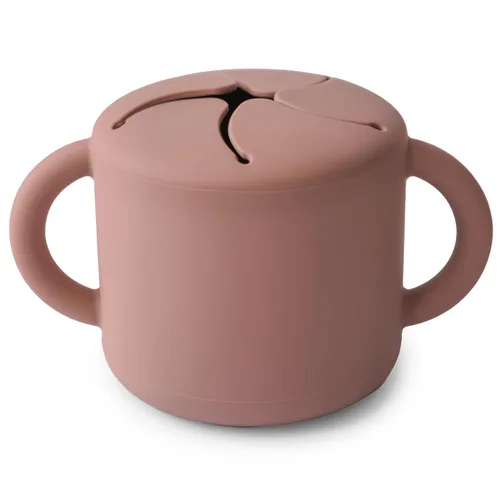 Miniatura 25 de mushie - Taza para merienda de silicón, contenedor de alimentos a prueba de derrames para niños pequeños y bebés (arena movediza)