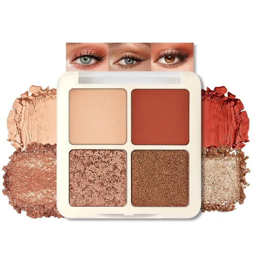 Miniatura 11 de Erinde Paleta de maquillaje de sombra de ojos de 9 colores con purpurina y lavanda brillante y mate, violeta, malva, púrpura oscura, plateado