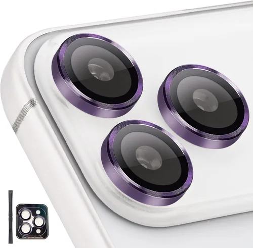 Miniatura 14 de Protector de Lente de Cámara para iPhone 17 Pro/17 Pro Max, Protector de Cámara de Vidrio Templado Individual con Bandeja de Instalación Compatible