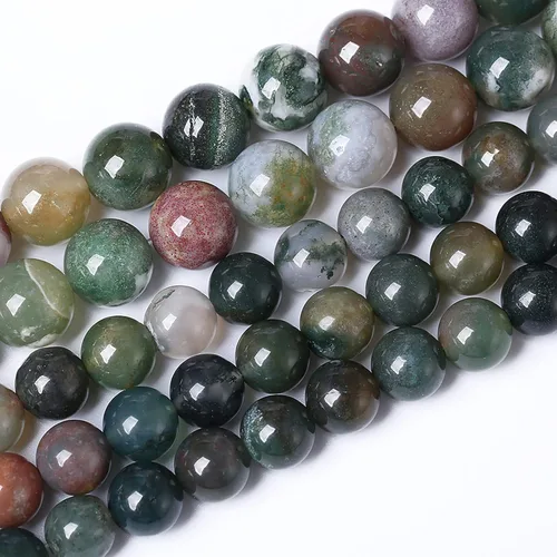 Miniatura 34 de Cuentas de jade verde chino natural, piedras preciosas, cuentas redondas sueltas para hacer joyas, pulsera DIY, collar, 8mm, 45 piezas, 15 pulgadas