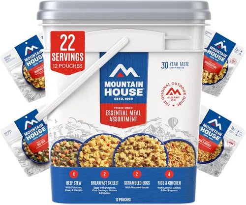 Miniatura 12 de Mountain House Emergency Meal Assortment Kits, Freeze-Dried Survival Food Kit for Disaster Preparedness & Long-Term Storage, 30-Year Shelf Life