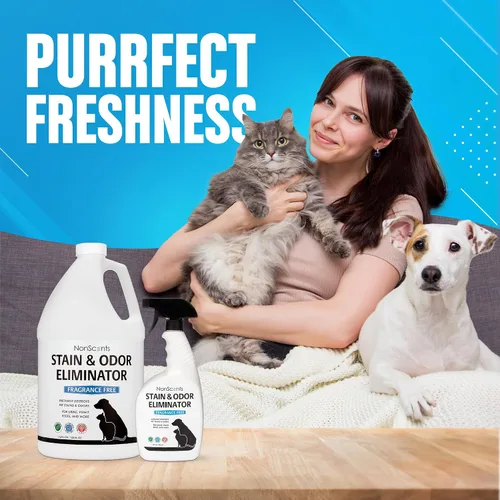 Miniatura 6 de NonScents Spray eliminador de manchas y olores para olores fuertes, 32 onzas, eliminador de olores de mascotas para el hogar, removedor de manchas