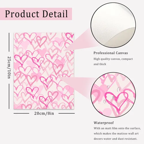 Miniatura 7 de QMV 6 piezas de arte de pared rosa preppy de póquer Halo Digital Room Póster estético mariposa sonriente y2k retro moda estilo universitario