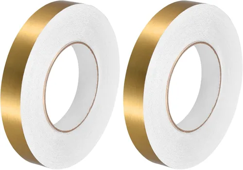 Miniatura 13 de uxcell 2 calcomanías autoadhesivas de papel de aluminio de 0.2 pulgadas x 164 pies para decoración de huecos, tira de cinta adhesiva impermeable