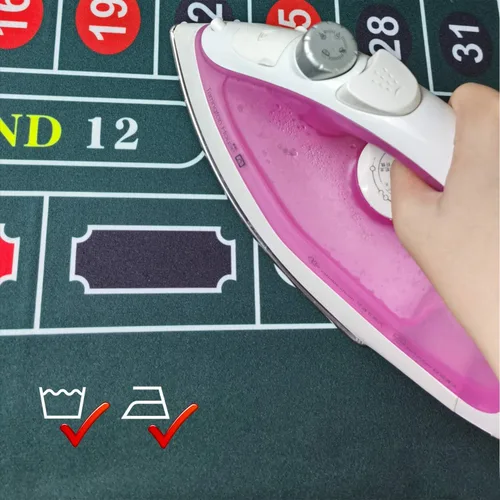 Miniatura 5 de BALIKEN - Tapete de mesa de ruleta de 36 x 18 pulgadas y dados de fieltro de grado profesional Verde/Verde
