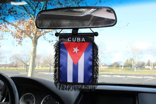 Miniatura 2 de Bandera de Cuba para su espejo retrovisor Bandera cubana para el coche