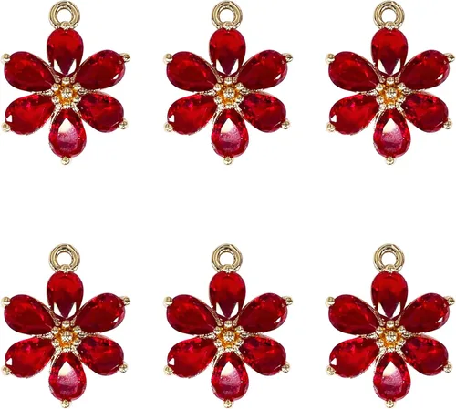 Miniatura 16 de Dijes de latón chapados en oro de circonita de cristal para hacer joyas, pulseras, collares, aretes, colgantes, suministros de manualidades