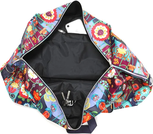 Miniatura 6 de Bolsa de viaje plegable grande para las mujeres del hospital bolso lindo floral bolso de hombro semanal durante la noche llevar en la bolsa