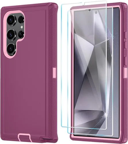 Miniatura 30 de ONOLA Funda compatible con Samsung Galaxy S24 Ultra con protector de pantalla HD, resistente a los golpes y a las caídas, funda de 3 capas